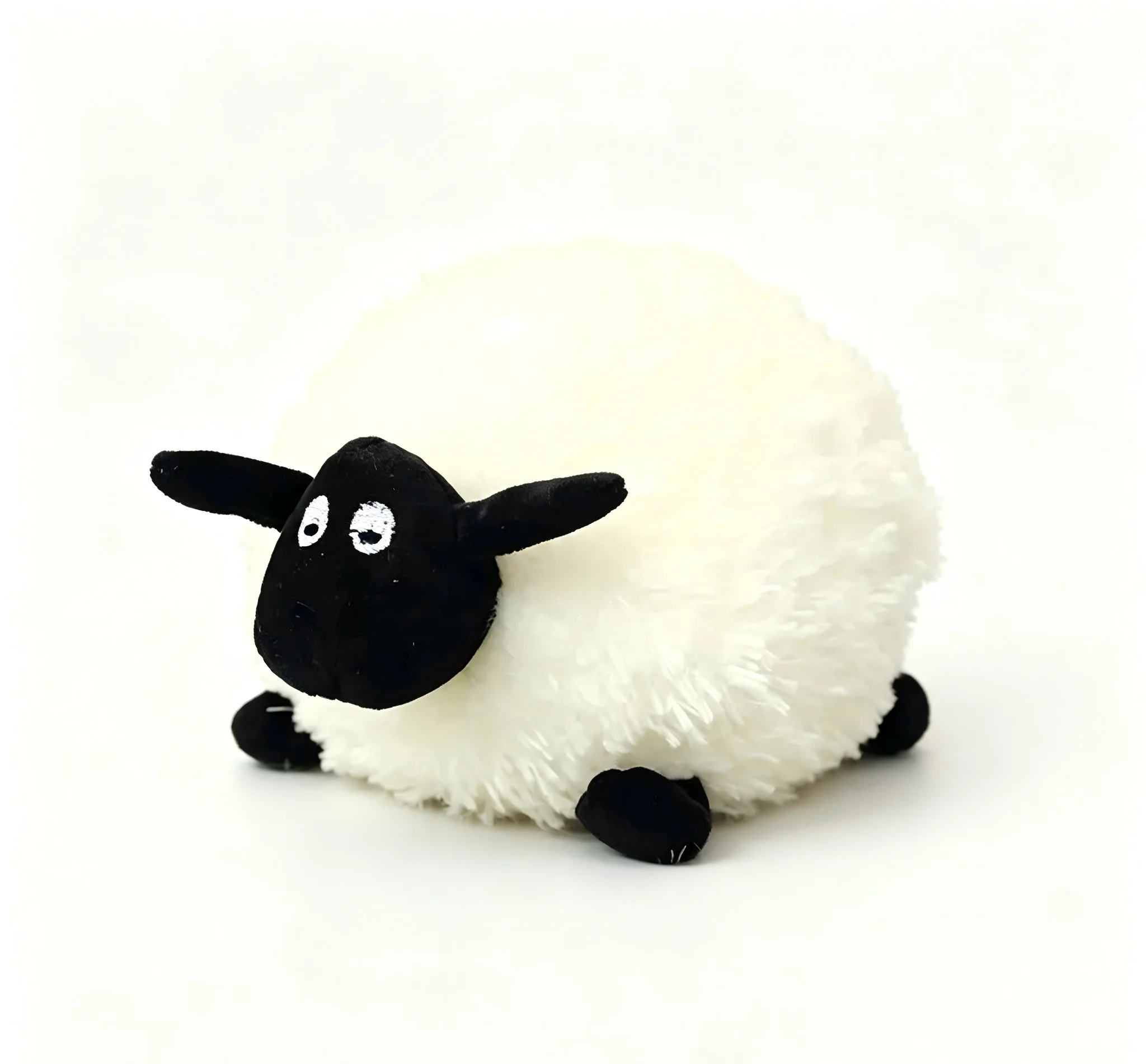 Super Soft Round Shaun Sheep Doll Cute Ball Shaped Plush Toy Living Room Bedroom Decor Throw Pillow Stuffed Doll Holiday Gift