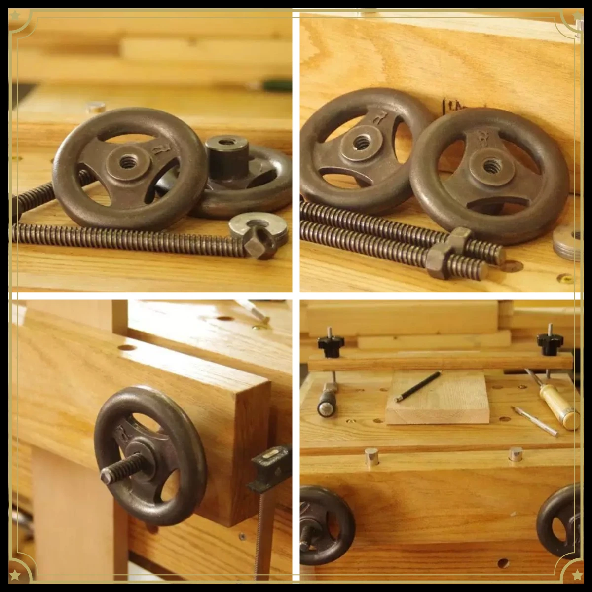 Woodworking Tools, Jigs, Tabletop Clips, Two-handed Wheel Sets