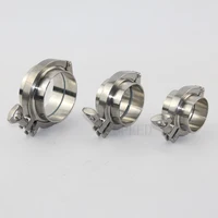 Virola de soldadura de tubo de brida sanitaria triclamp de acero inoxidable SUS SS 304 + abrazadera triple + juego de juntas de PTFE o silicona