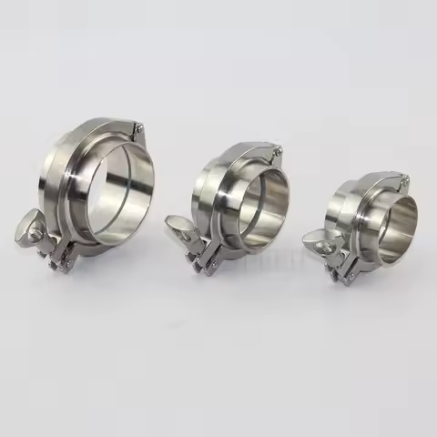Stainless Steel SUS SS 304 triclamp Sanitary Flange Pipe Weld Ferrule + Tri Clamp + PTFE or Silicone Gasket Set