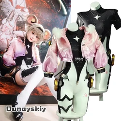 Game Wuthering Waves LUMI Cosplay Costume S-XL PU Leather Onesies With Coat LUMI Role-playing Women Jumpsuit Anime Party Suit
