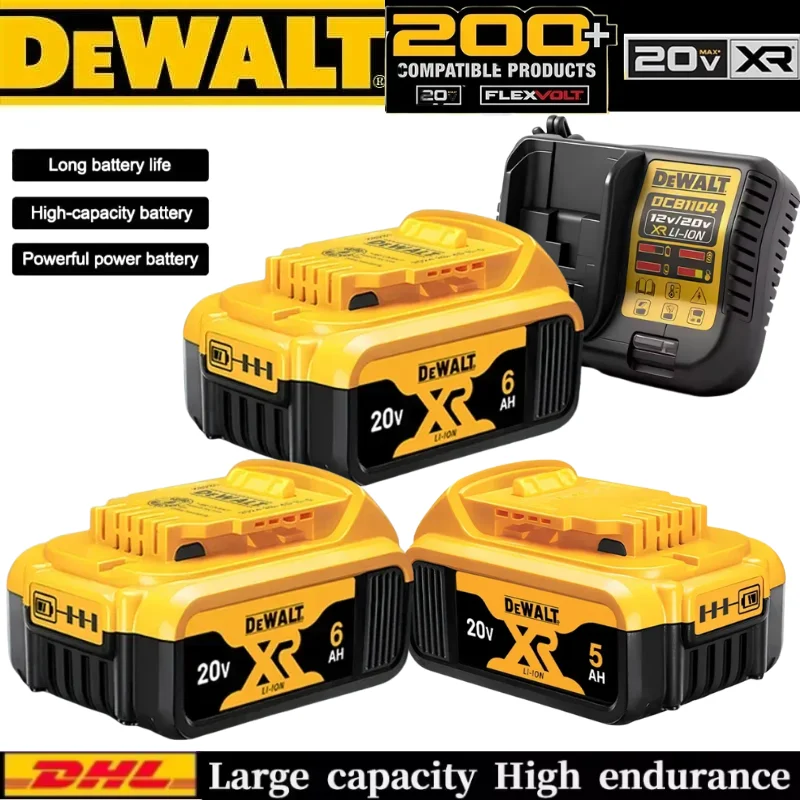 Original dewalt flexvolt battery 20V 5AH/6AH DEWALT,, DCB606 DCB182 DCB205,DCB118 fast charging dewa