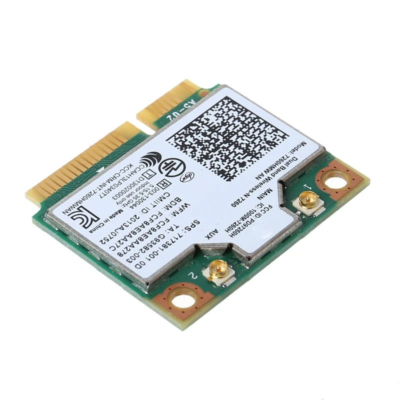 Mini PC-E Wireless-N Card, 7260 7260HMW Bluetooth-compatible 300Mbps 2.4 / 5 GHz Dual-Band Wireless LAN Card P8DC