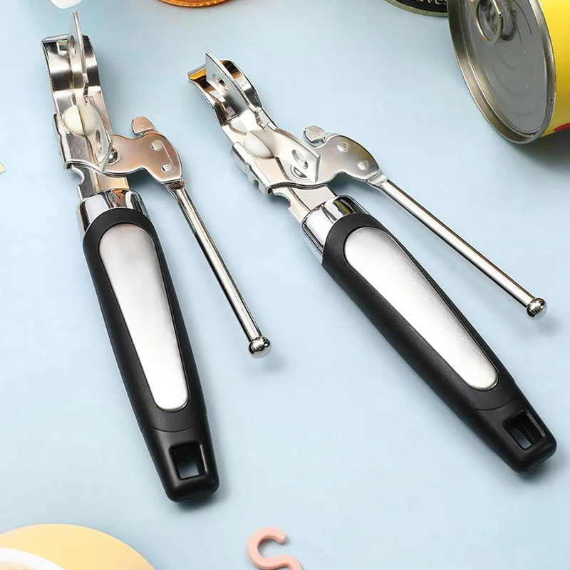 Heavy Duty Handheld Can Opener Safety Can Opener Soft Non Slip Grip Handle 10PCS