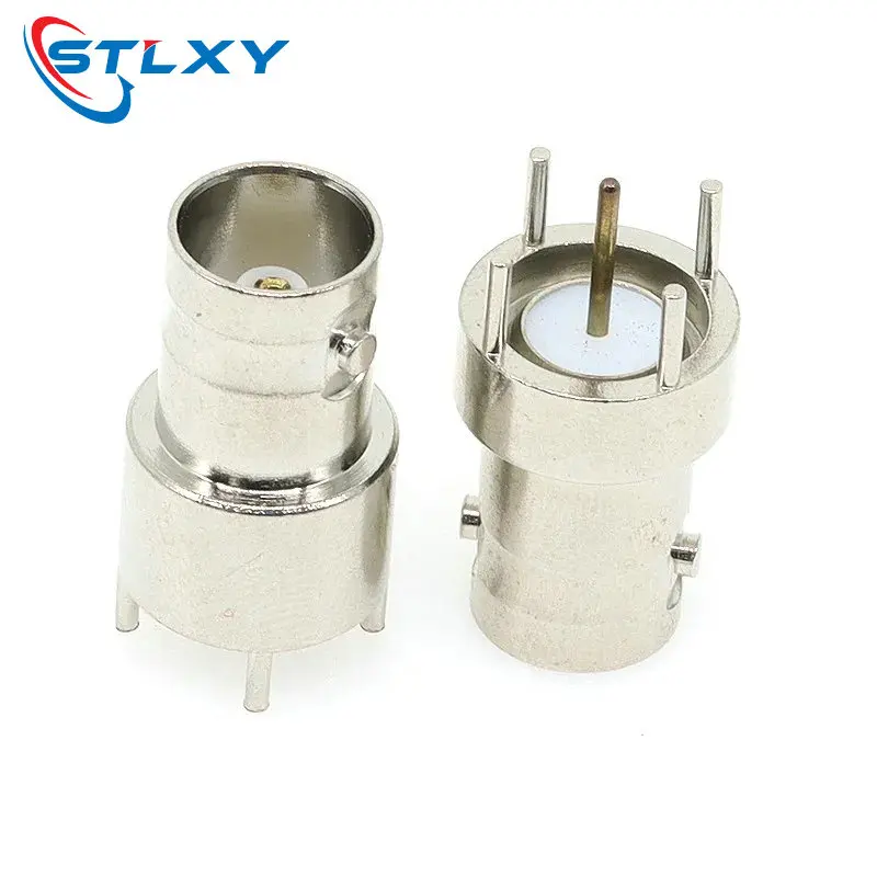 BNC-KE copper BNC/Q9 female PCB soldering board straight plug BNC connector four-legged soldering board BNC female seat 50 ohm