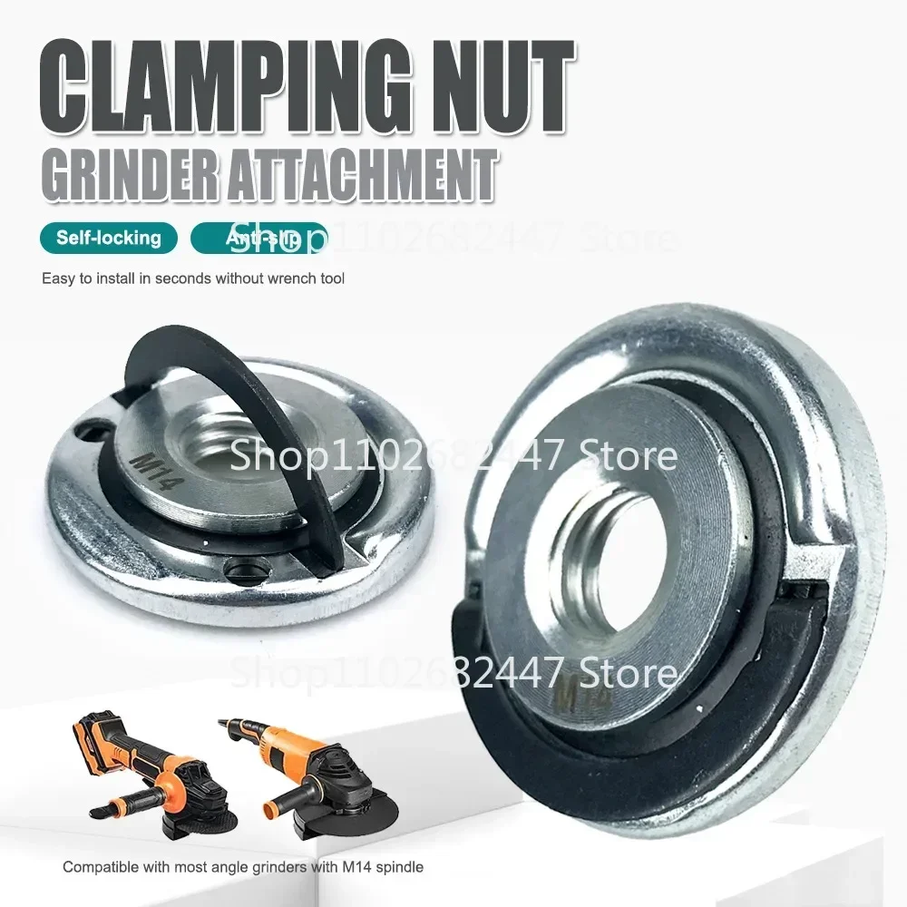 Universal M14 Self-Locking Pressure Plate Gear Type Nut Angle Grinder Locking Plate Clamp Head Self-Locking Pressure Plate