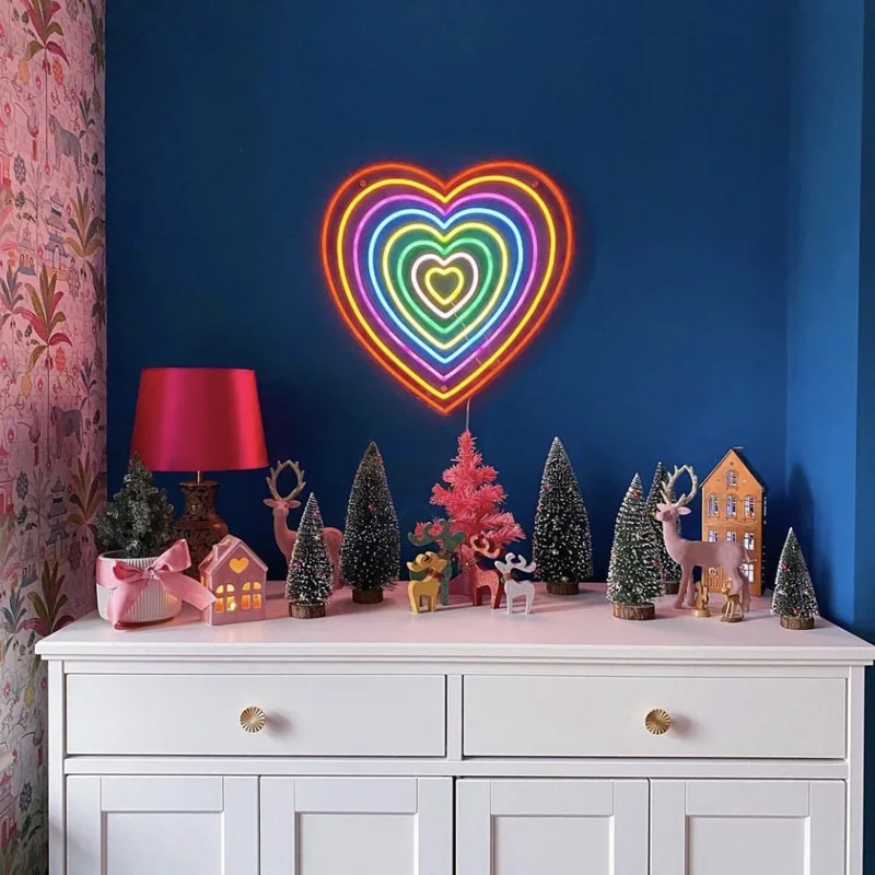 Enseigne au néon personnalisée, art mural, arc-en-ciel, lumières au néon personnelles, 12V, LED, acrylique, document complet, boutique, maison, fête, décoration de chambre