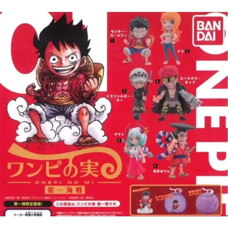 Bandai Original One Piece Gashapon Devil Fruit 01 First Naval Battle Nami Water Law Eustass Kid Yamato Kozuki Oden Kid Toy Gift