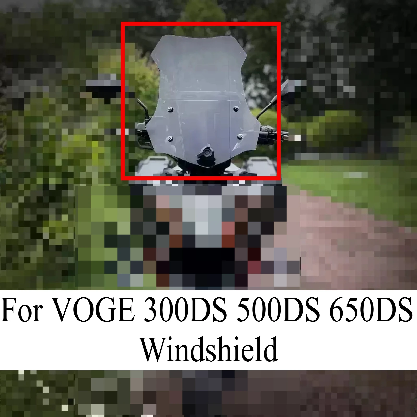 Motorcycle Modified Windshield Wind Deflector Heightened Windshield Front Glass Accessories Parts For VOGE 300DS 500DS 650DS