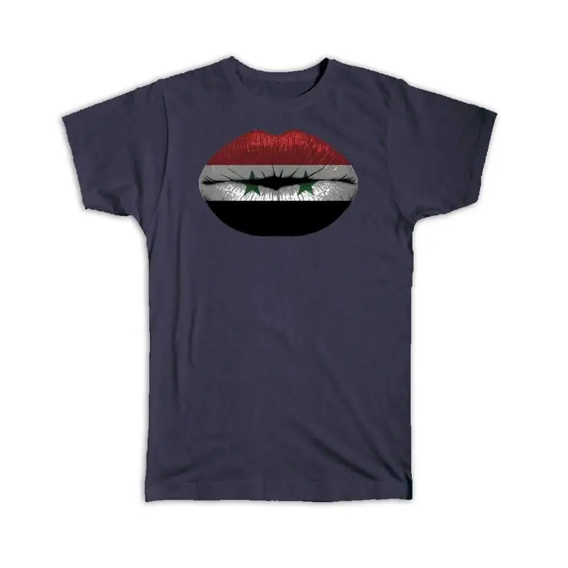 

T Shirt Lips Syrian Flag Syria Expat Country For Her Woman Feminine