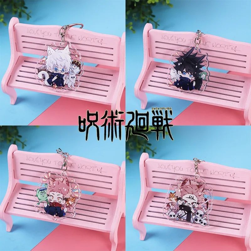 

Акриловый аниме брелок для ключей Gojo Satoru, милый кулон в сумку, Yuji Sukuna Megumi Suguru, мультфильм, модные поклонники, Декор, подарки