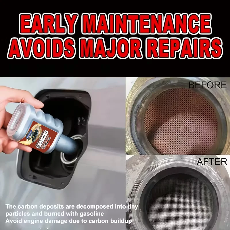 IFUBO 65ML Car Catalytic Converter Cleaner Engine Carbon Deposit Remover Fuel Saver Boost Power Engine Maintenance Additive