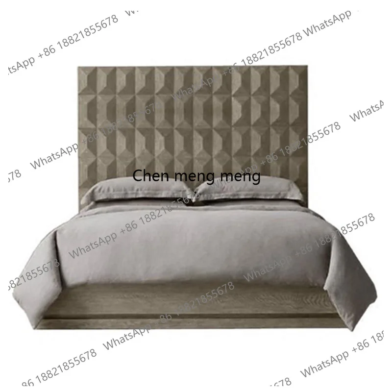 

Американская спальня, двуспальная кровать из цельного дерева, старая резная бревенчатая главная спальня, большая свадебная кровать