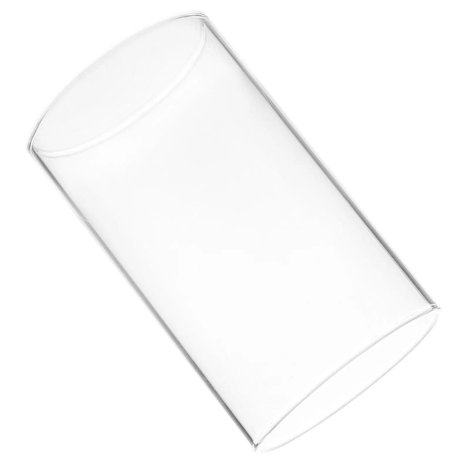 Premium Clear Glass Cylinder Cover Open Ended Tube Shade for Pillar Candles Simple Elegant Design Warm Flame Enhancement