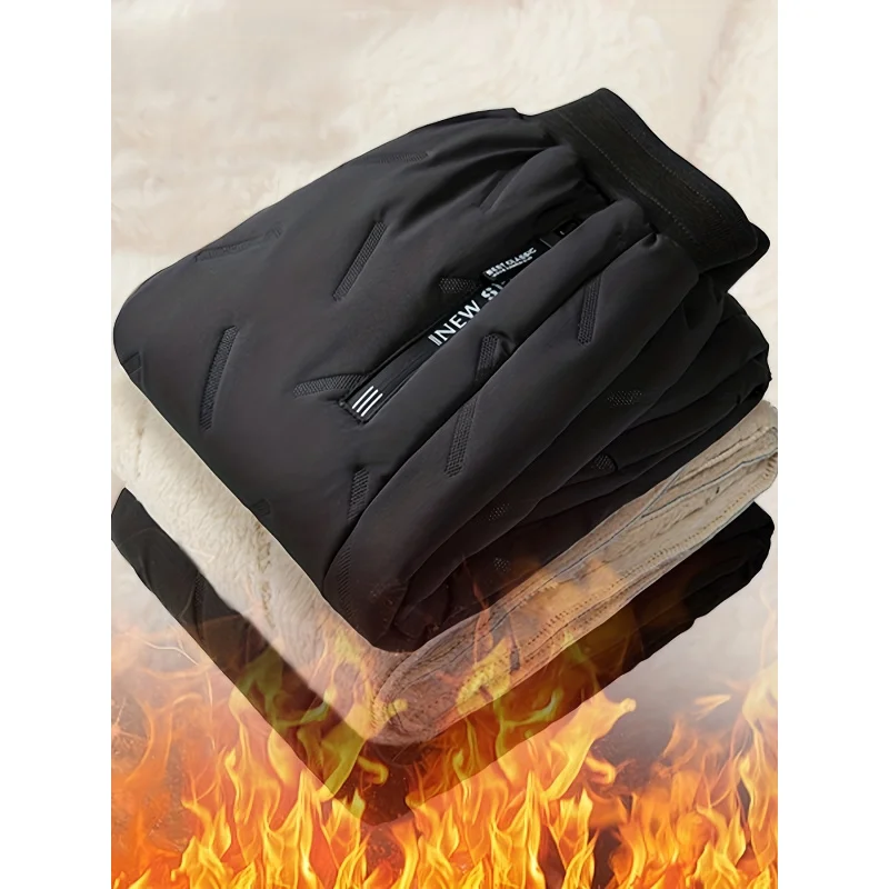 

Мужские повседневные брюки Y2k, одежда, мужская спортивная мешковатая осенняя одежда, зимние спортивные штаны на флисовой подкладке и утолщенные