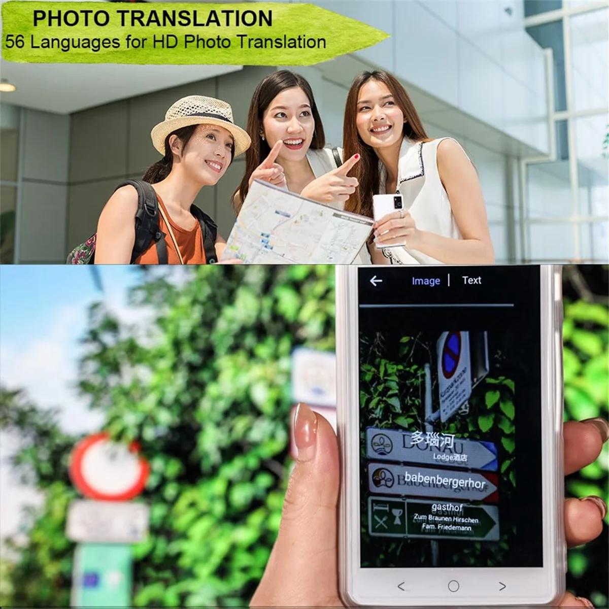موثوقة-139 مترجم لغة 4 بوصة غير متصل/ترجمة الصور مترجم لغة اتجاهين AI صوت المترجم (أبيض)