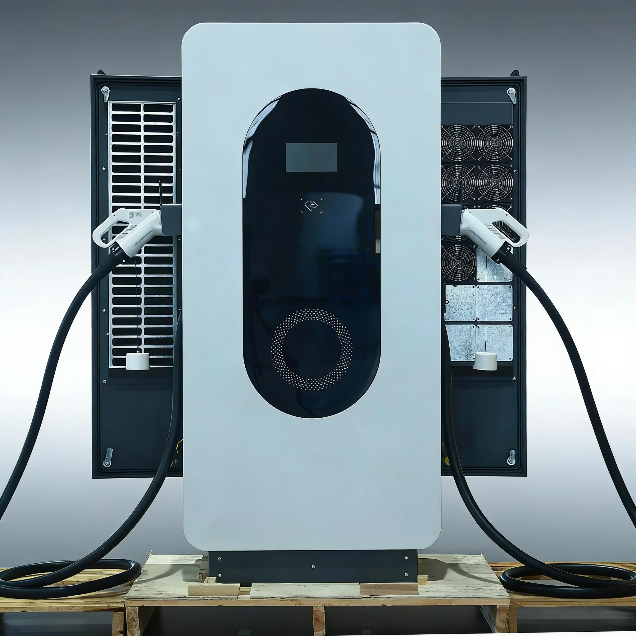 High Quality New Energy Vehicles 60kW 80kW DC Fast Charging Pile EV Charging Station with GB Interface 380V Input White