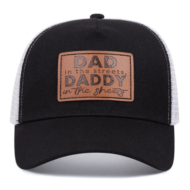 Dad Embroidery Baseball Caps for Men 2024 Summer Breathable Mesh Trucker Hats for Men Adjustable Golf Cap Male Gifts for Dad