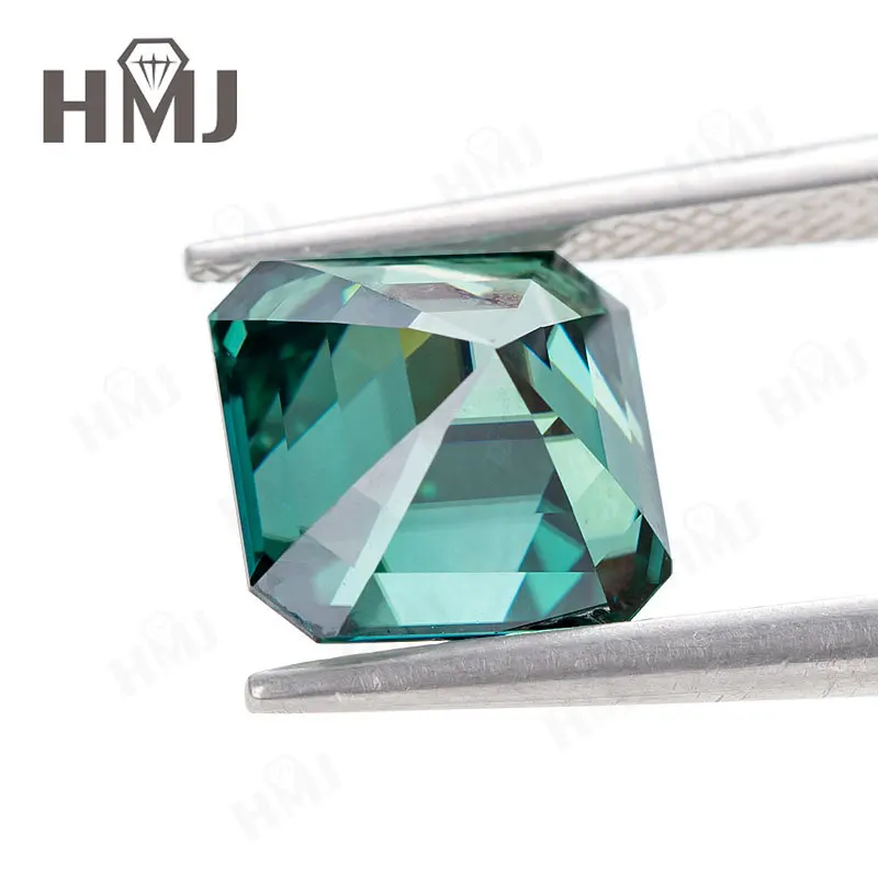 Großhandel Moissanit-Steine Asscher-Schliff Brillantschliff 0,35-10 Karat Lebendig Blau Champagnerfarben Laborgezüchtete Lose Edelsteine Perlen – Detail 12