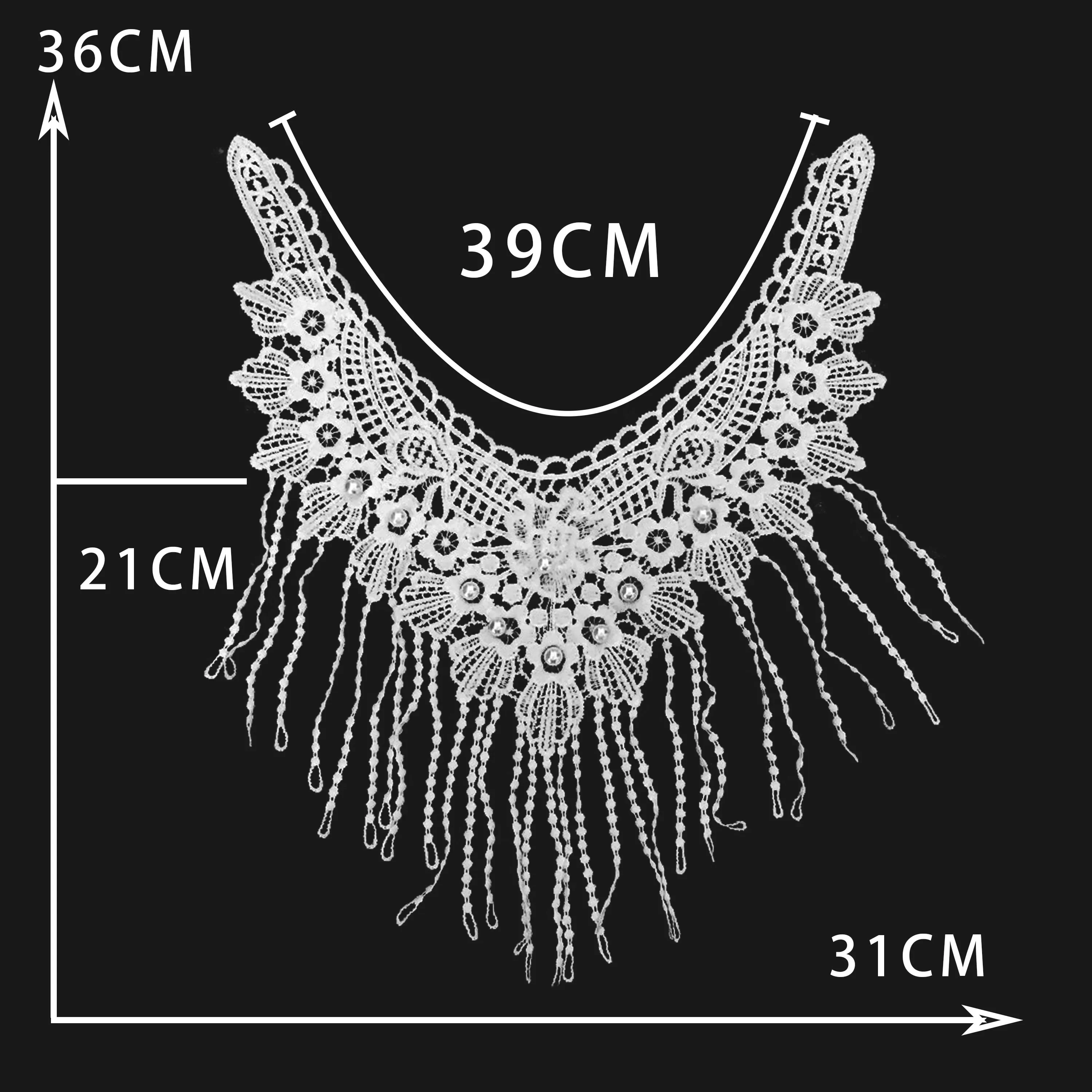 Hot Selling Fashion Style Flower Lace Collar DIY Sewing Embroidery Lace Neckline Fabric Applique Sewing Craft Dress Accessories