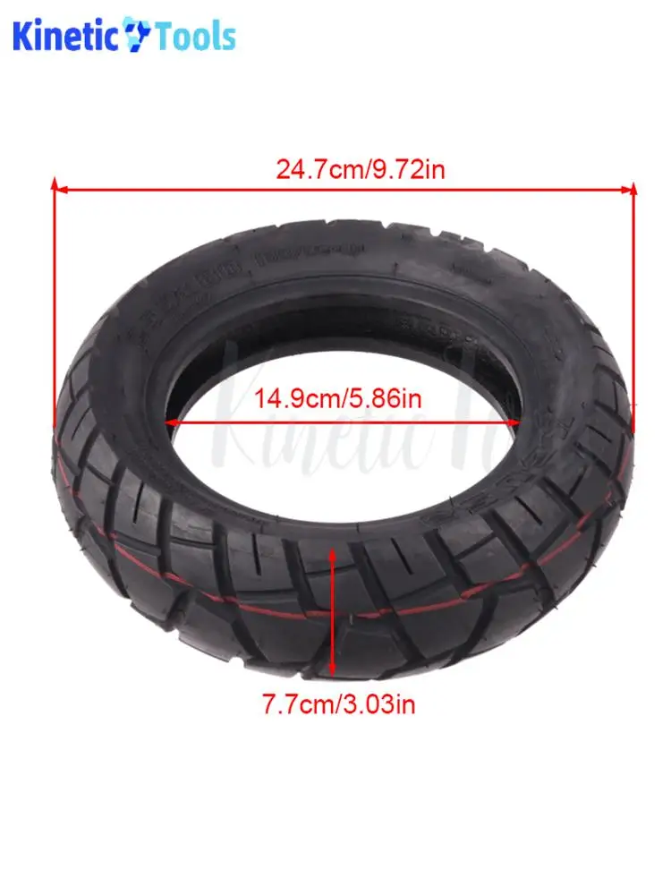 إطار مفرغ 255 × 80 مناسب لملحقات الإطارات بدون أنابيب سكوتر مقاس 10 ×/كابو/كوغو بوصة