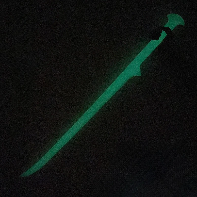 Espada del rey elfo noctilucente de 94cm/37 pulgadas con Funda de cuero, periféricos de juego de Cosplay, modelo de plástico, adornos, juguete para regalo luminoso