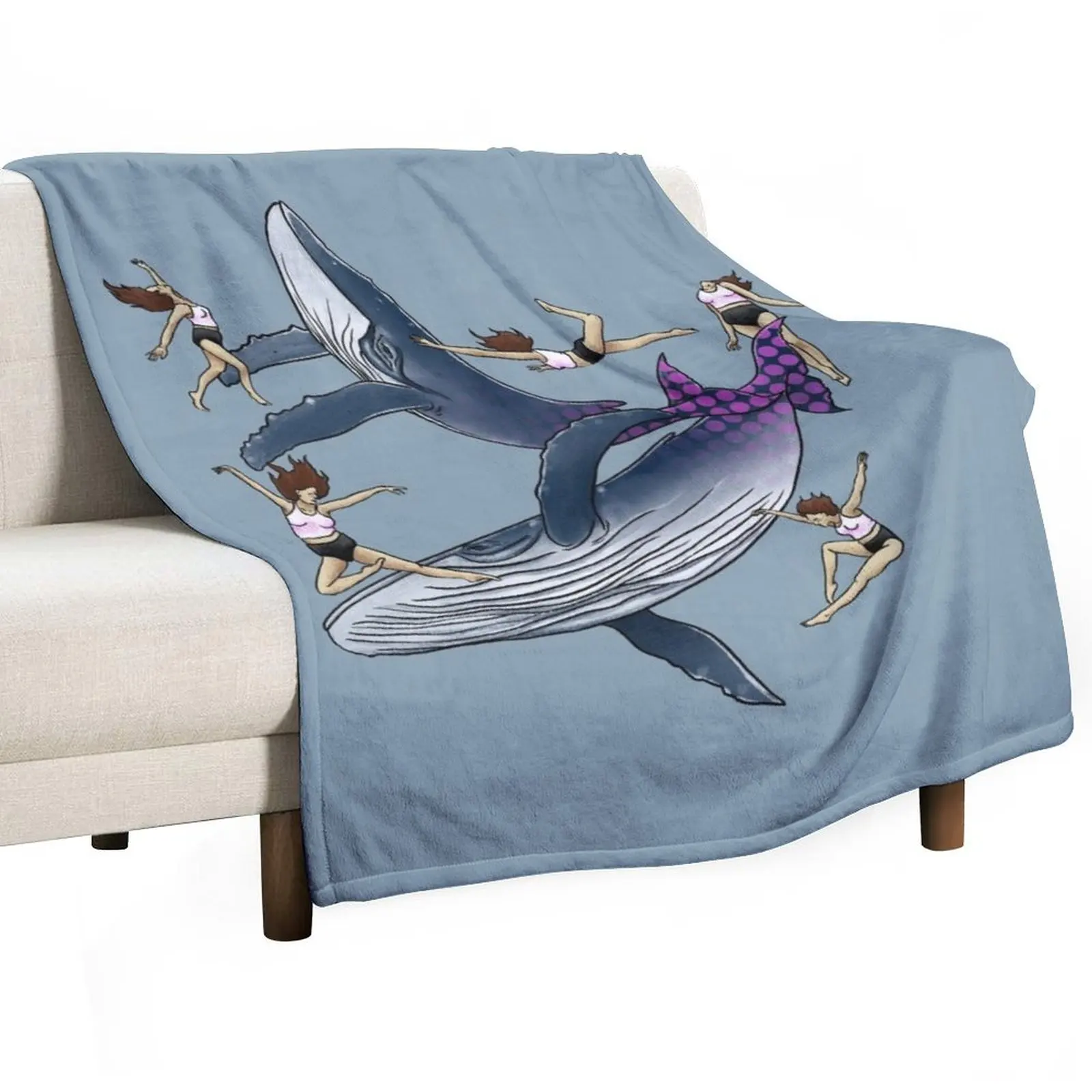 

Have you ever seen a whale with a polka dot tail Throw Blanket Vintage Hairy sofa bed Blankets