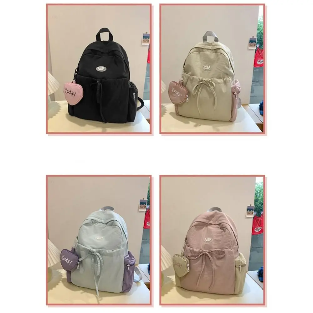 حقيبة ظهر مدرسية من النايلون خفيفة الوزن ومريحة وجذابة للسفر حقيبة مدرسية عصرية مقاومة للماء للاستخدام اليومي