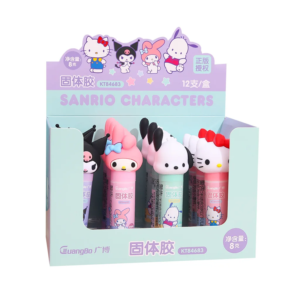 Kawaii Kuromi Melody Cinnamoroll Cartoon Solid Glue Stick Anime Kt Cat Strong Adhesives for Student Stationery School Supplies