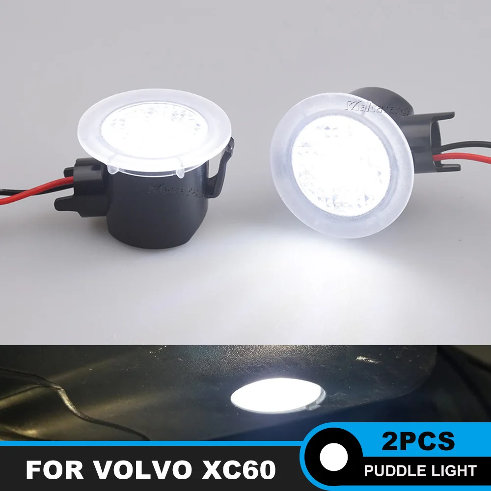 For Volvo XC60 2008-2011 2012 2013 2014 2015 2016 2017 2x LED Under Mirror Puddle Light Courtesy lamp Under side Mirror Lamps