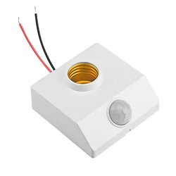 PIR Motion Sensor Switch Ampoule LED E27 Lamp Holder Screw Cap Socket E27 Light Bulb Socket AC85-265V