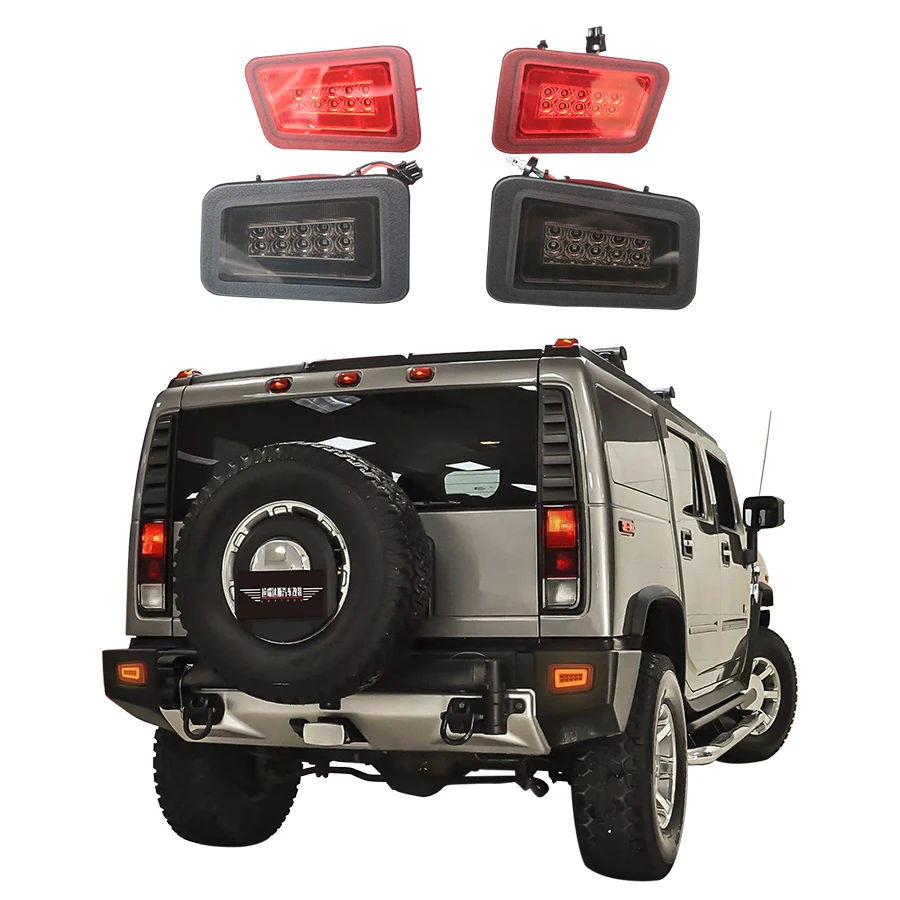 2pcs Led Rear Bumper Tail Lamp For Hummer H2 2005 2006 2007 2008 2009parking Brake Turn Signal Car Parts