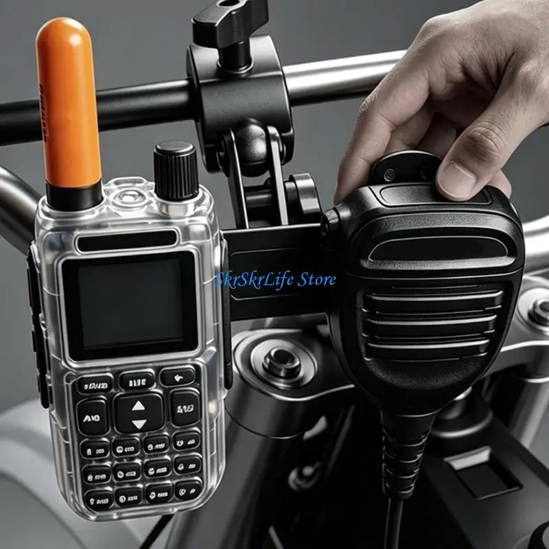 E65E Radio Device Holder with Ball Joint and Bar Mount Support Bike Mount