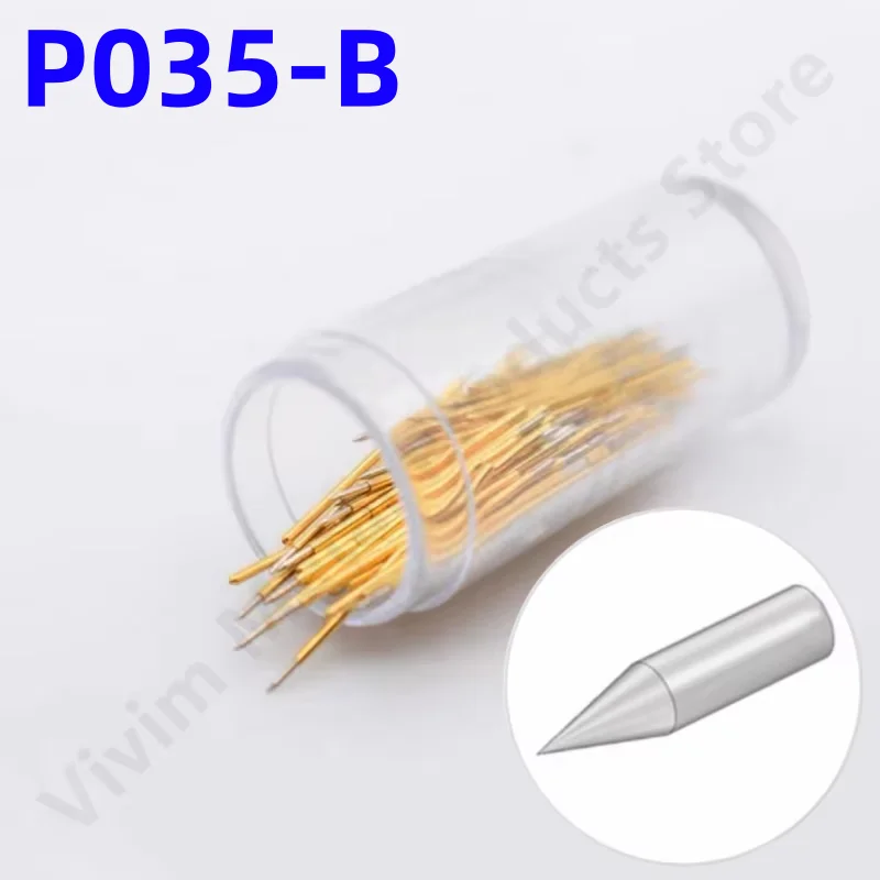 20/100PCS P035-B Spring Test Probe 0.35mm Pogo Pin 0.25mm Needle Sleeve Probe 12.5mm Needle Spring Test Pin Needle Probe P035-B1