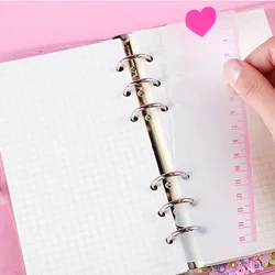 2 Pcs Ruler A5 A6 Love Frosted Planner Agenda Dailybook For 6 Holes Loose Leaf Spiral Notebook Organizer Sketchbook Accessories