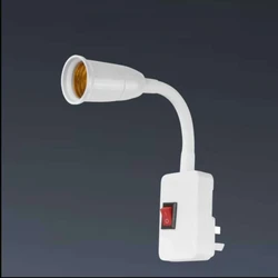 Adaptador de bombilla curva Flexible, Base de lámpara E27, conversión de luz Led, enchufe UE y EE. UU., interruptor de enchufe, soporte de lámpara Flexible de pared