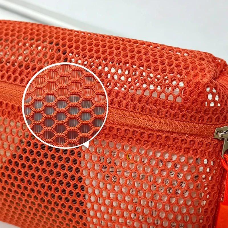 Portable Net Mesh Makeup Bag Lipstick  Card Holder Data Cable Earphone Storage Small Size Women's Wash Accessories