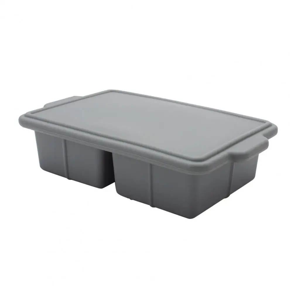 Ice Cube Mold Square Ice Cube Tray with Lid Food-grade Silicone Mold for Whiskey Cocktails Leak-proof Stackable Ice for Parties