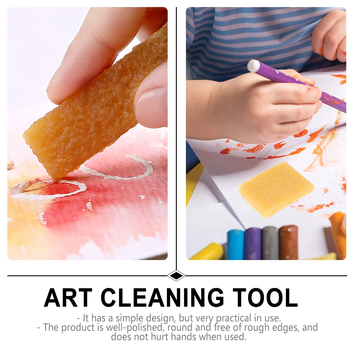 3 Pcs Cleaning Wipe Painting Tools Rubber Watercolor Blank Brush Cleaner Eraser Pigment Remover