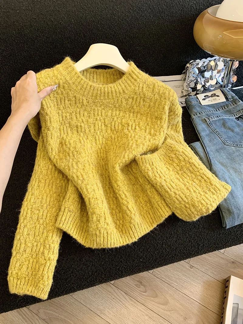 Thiened Oversized Long Sve Women's Knitwear Autumn Winter Outerwear Soft Cozy Casual Design Sensation Commute Sle