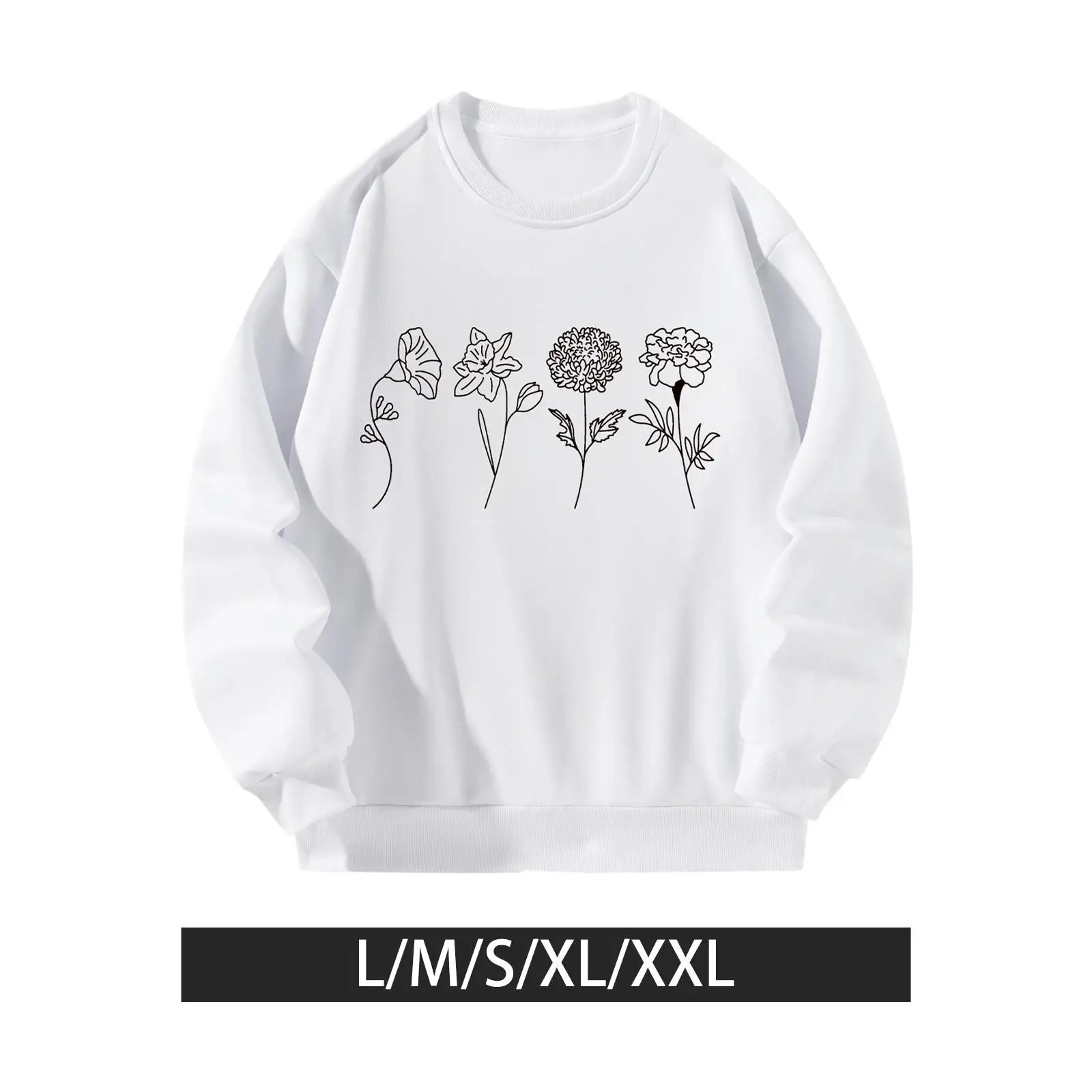 

Women Sweatshirt Casual White Stylish Pullover for Sports Shopping Commuting