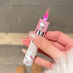 Hello kitty Pochacco Kuromi sweet and cute creative cartoon compact portable pink flame cylinder lighter gift wholesale