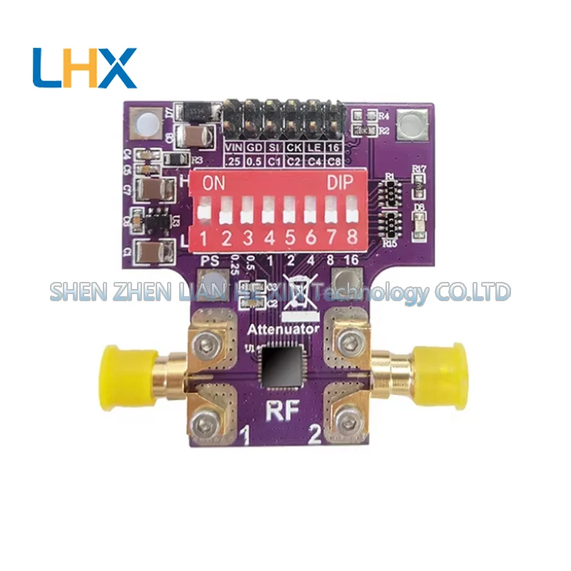 PE43704 digital RF attenuator module 8GHz bandwidth high precision attenuation adjustment 0.25dB step