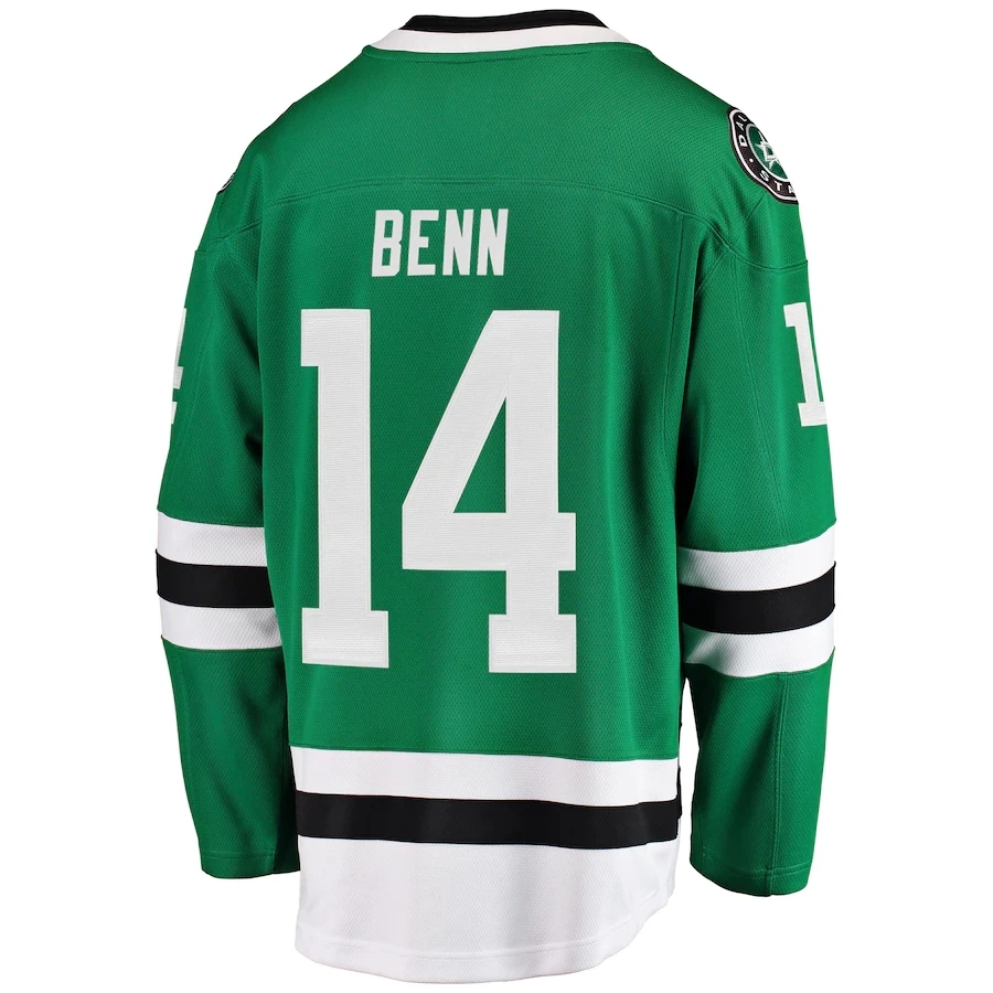 

2025 Custom Embroidery Dallas Hockey Jersey Men Women Youth Kelly Green Ice Hockey Uniform
