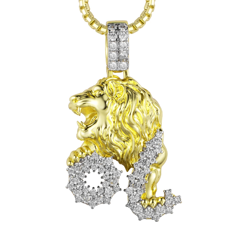 

VANAXIN 12 Zodiac Signs Pendant Necklace Iced Out Cubic Zirconia Astrology Charm 14K Gold Plated Hip Hop Jewelry Set for Men Wom