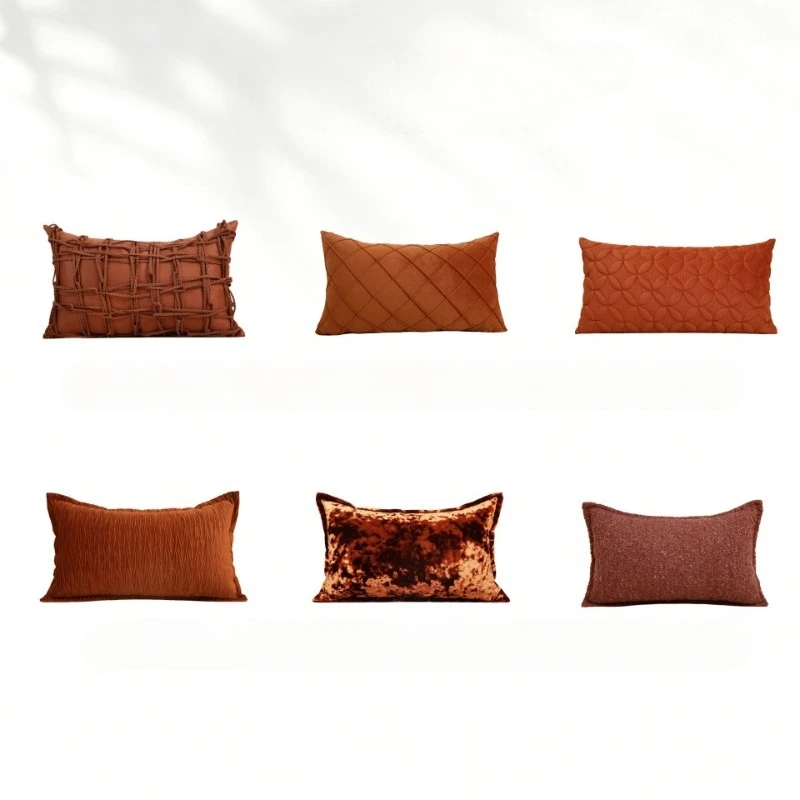 30x50/45X45/50X50CM Orange Throw Pillow Cover Homestay Luxury Stamping Waist Cushion Cover Decor Home Decorative Pillowcase