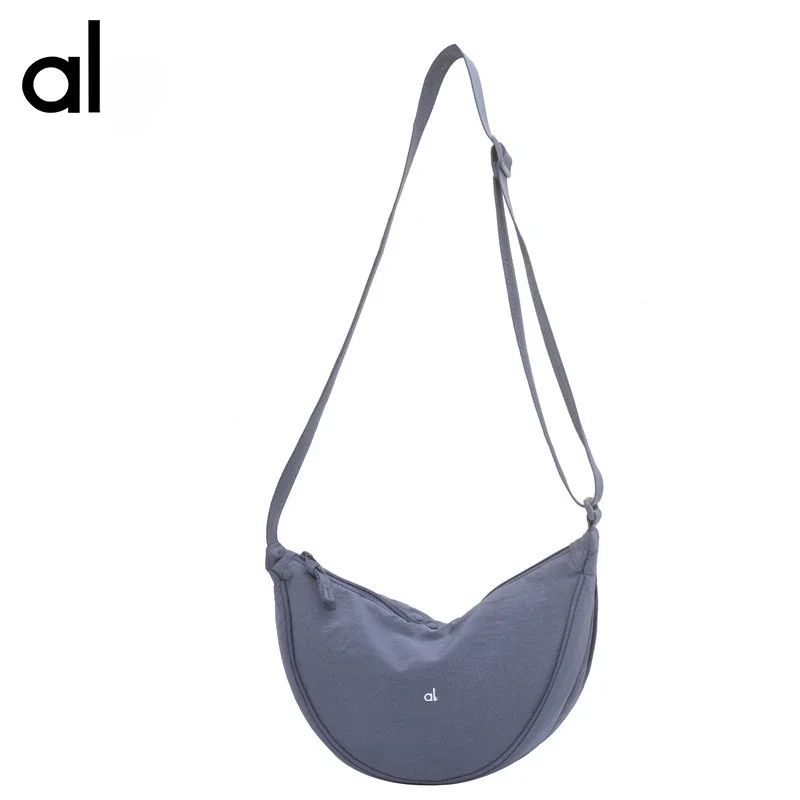 AL Women Shoulder Bag Casual Nylon Cloth Handbag Solid Color Large Capacity Travel Crossbody Bag Shopping Storage Bag