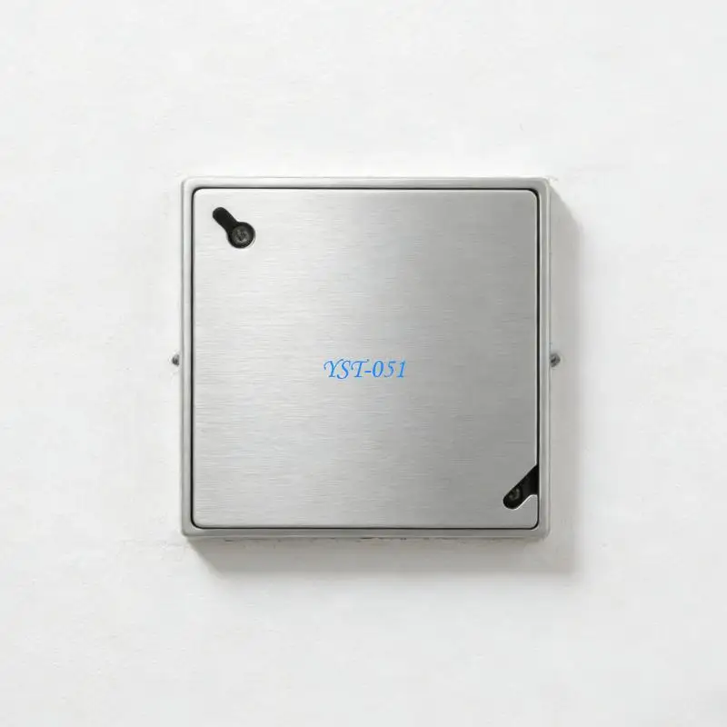 E15A Easy Installs Square Blank Cover Plate Metal for 4 Square Inch Electrical Box