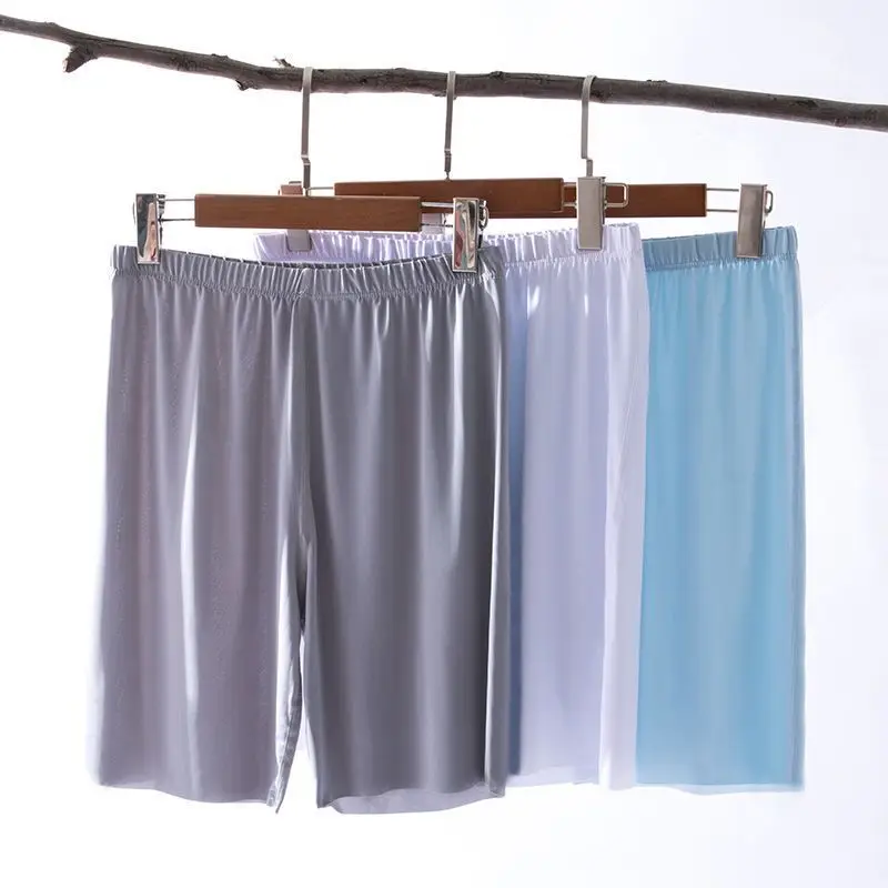 

Summer Men's Sheer Thin Seamless Shorts Underwears Male Plus Size Casual Sleeping Shorts