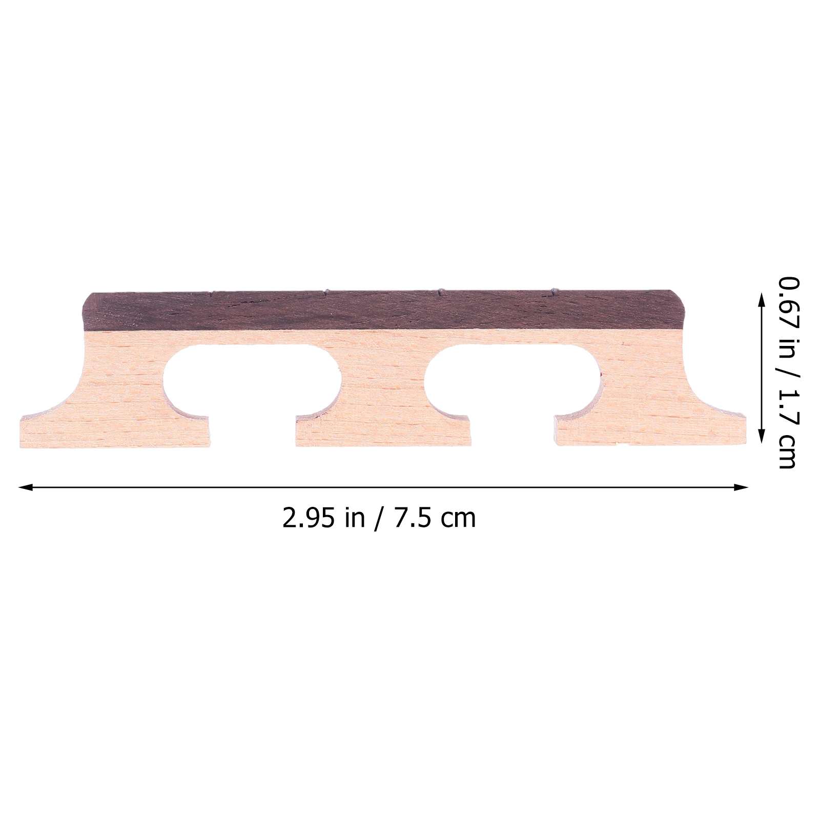 

Rosewood Banjo Bridge for 4 string Guitar Parts Three Legged Durable Hard Maple Base Stable Tone Transfer Banjo